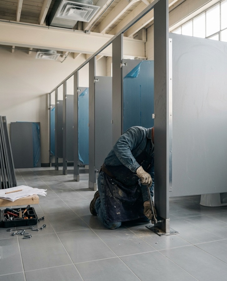 Instalación de postes en sitio